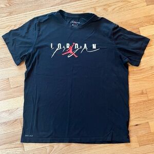 Air Jordan Black Dri- Fit Men's Short Sleeve Tee Shirt Size XL